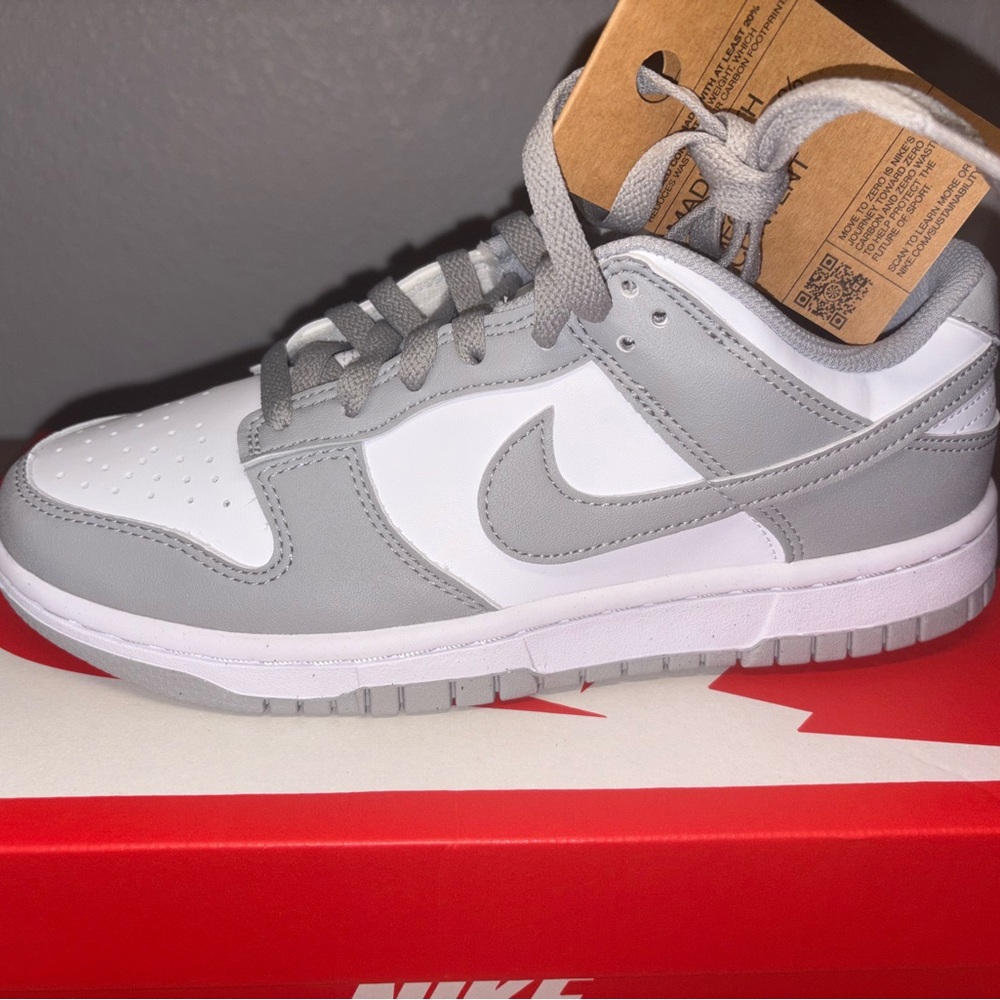 Nike Kids White and Gray Sneakers